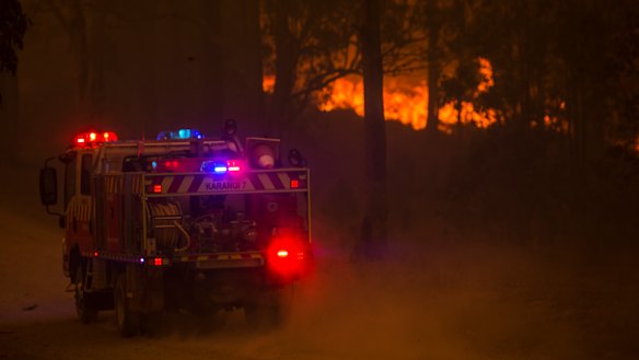 The Liberation Trail fire outside Nana Glen impacts properties.