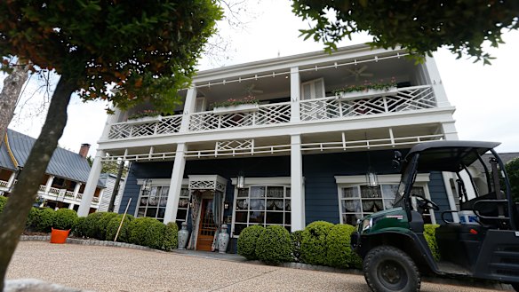 The entrance to The Inn at Little Washington in Washington, Virginia.
