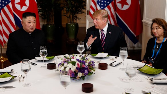 Four reporters were barred from covering President Donald Trump's dinner with North Korean leader Kim Jong-un.