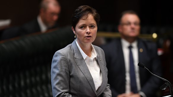 Liberal MP Tanya Davies during the lower house debate