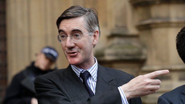 Pro-Brexit, Conservative lawmaker Jacob Rees-Mogg.