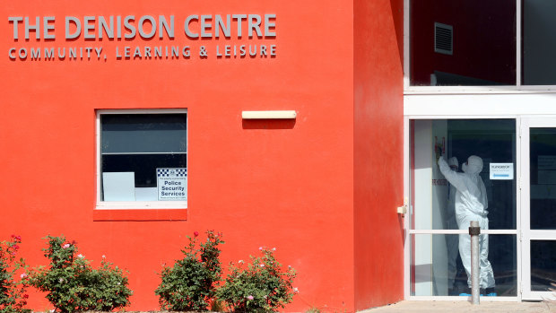 Cleaners can been seen at the The Denison Centre, part of the Mawson Lakes School.