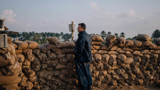 Major Aram Darawani of the Kurdish peshmerga forces commands a force in Kulajo, Diyala, Iraq. 