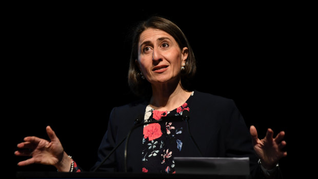 Premier Gladys Berejiklian is distancing her government from the Federal Coalition on key policy issues.