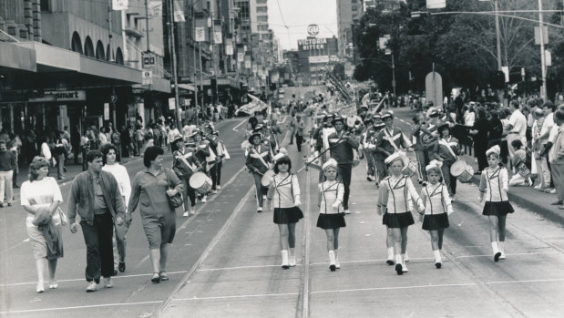 There wasn't much of a crowd for the Australia Day march in 1988.