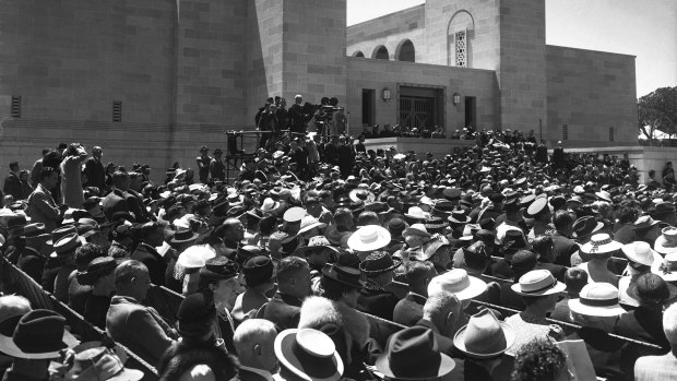 Opening of the Australian War Memorial in Canberra