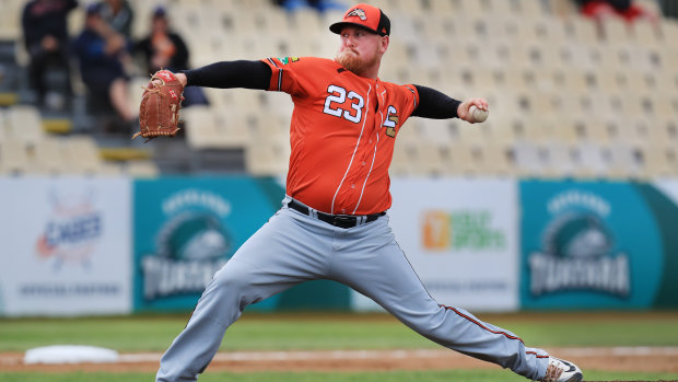 Canberra Cavalry pitcher Steve Kent has been in good form this season.