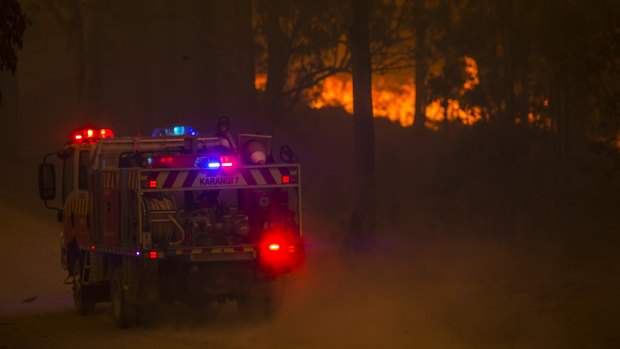 The Liberation Trail fire outside Nana Glen impacts properties.