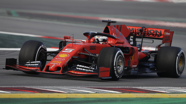 Fast start: Sebastian Vettel was delighted with his Ferrari in testing ahead of the new Formula One season.