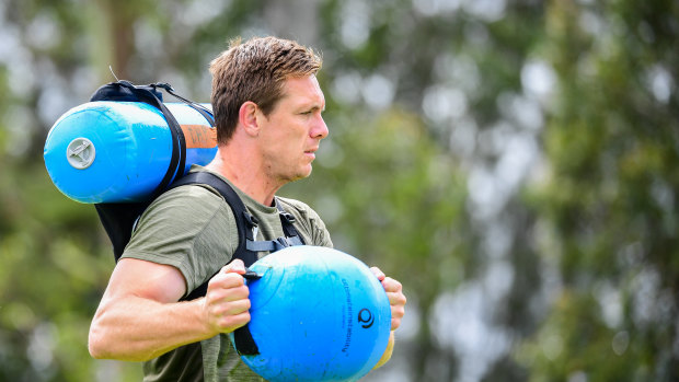 Dane Haylett-Petty at Wallabies training this week. 