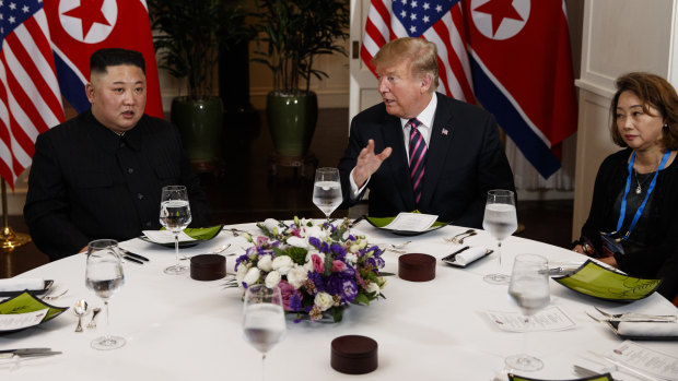Four reporters were barred from covering President Donald Trump's dinner with North Korean leader Kim Jong-un.