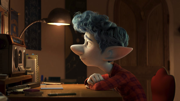 Ian Lightfoot, voiced by Tom Holland, in a scene from Onward.


