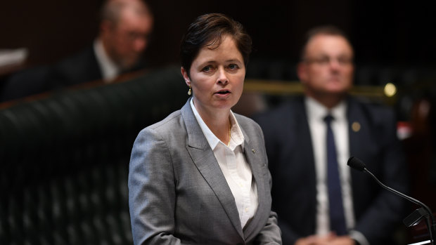 Liberal MP Tanya Davies during the lower house debate
