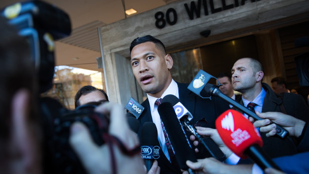 Reason for hope? Israel Folau will welcome the news from Britain's Court of Appeal.

