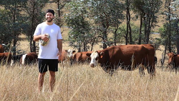 James Tedesco poses for the Herald at the family farm in 2016.
