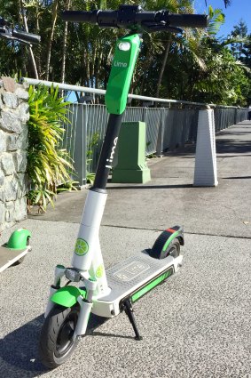 The new third-generation Lime scooter. 