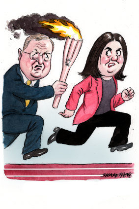 John Coates and Annastacia Palaszczuk.