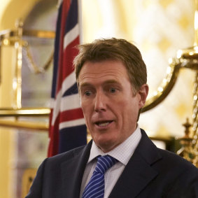 Attorney-General Christian Porter released a draft religious discrimination bill in Sydney in August.