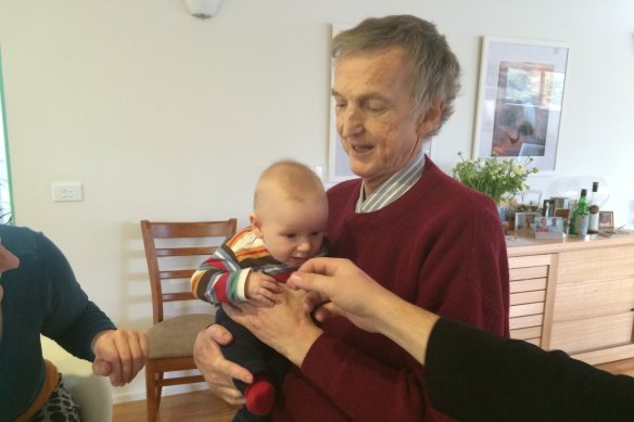 Graham Candy with his grandson, Jethro. Mr Candy died about two months later. 