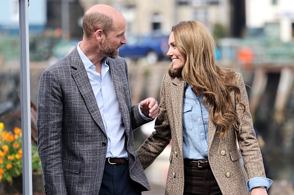 The Prince and Princess of Wales in Tobermory on the Isle of Mull, Scotland last month.