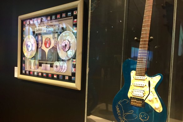 A piece of memorabilia celebrating Savage Garden's self-titled 1997 debut album also features at the Museum of Brisbane's High Rotation exhibition.
