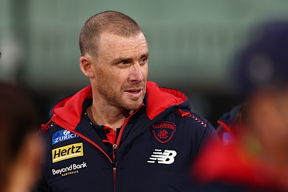 Simon Goodwin has escaped the kind of scrutiny that has been heaped on Michael Voss this year, but the Demons are now a win behind the Blues on the ladder.