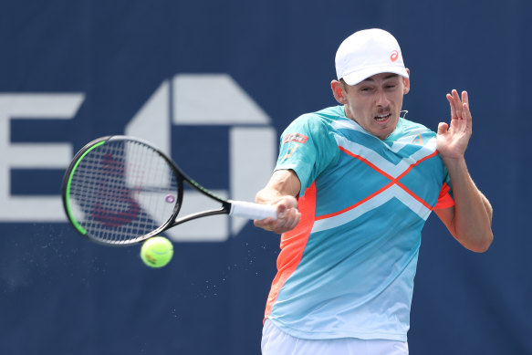 Alex de Minaur has reached the third round of the US Open for a third consecutive year.