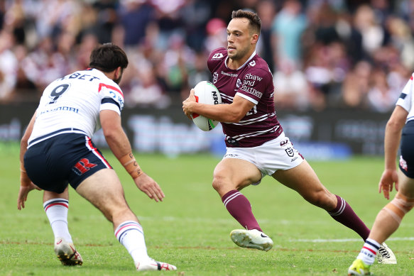 Luke Brooks was in everything in his second match in Sea Eagles colours.