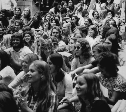 “Their status as full citizens of Australia will now be properly and legally recognised.” Students at a demonstration in Macquarie Place Sydney, on March 26, 1973.