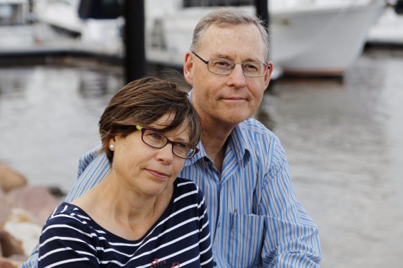 Concerned: Jock Palfreeman's father Simon, with his stepmother Helen.