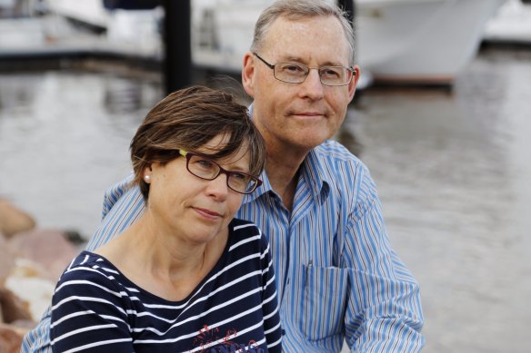 Concerned: Jock Palfreeman's father Simon, with his stepmother Helen.