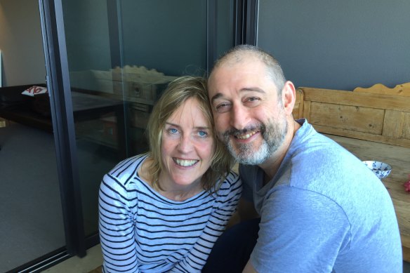 Caro Llewellyn and her partner, Maurizio Esposito.