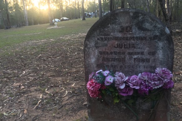 Aboriginal woman Julia Ford was buried by her Aboriginal husband Arthur in 1896 in the Deebing Creek Mission.