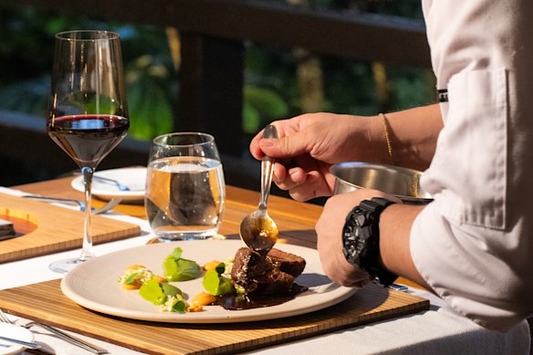 A chef at work at Awasi Iguazu.