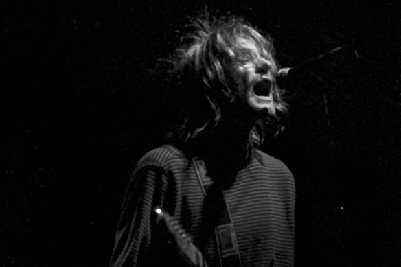 Nirvana’s Kurt Cobain plays at the first Big Day Out in Sydney in 1992.