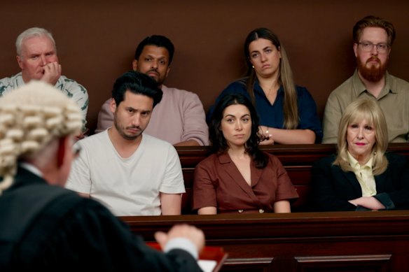 The front row shows Tim alongside 38-year-old business analyst Sahar, and 75-year-old hairdresser, Sue.