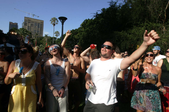 Sydney Festival First Night included a number of free concerts, such as King Tide in Hyde Park in 2010.