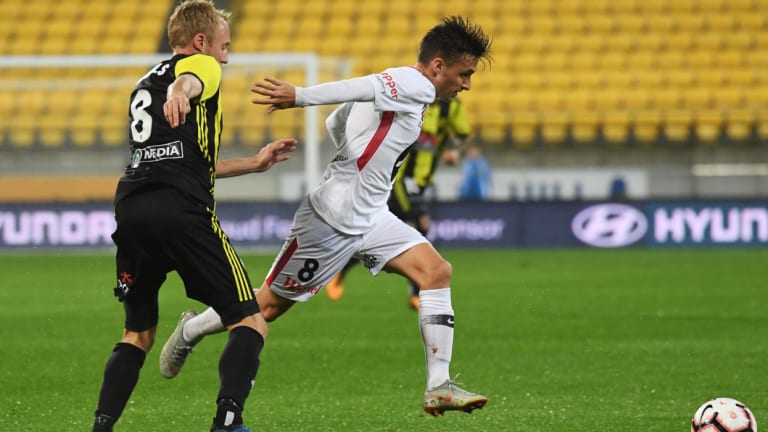 Good find: Jordan O'Doherty was among the best players on the field in Western Sydney's round three A-League win over Wellington Phoenix. 
