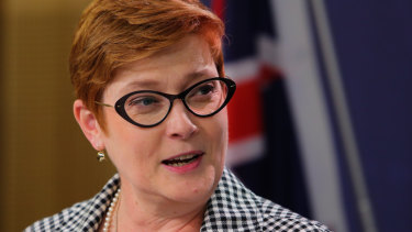 Foreign Minister Marise Payne has taken an increasingly assertive stance on Hong Kong and human rights issues in China.