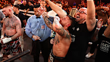 Liam Paro celebrates his world title win.