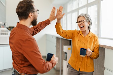 The high-five: so quick, so inclusive, so clean.