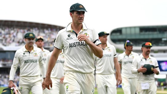 Pat Cummins leading off the Australian Test team.