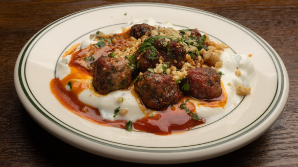 Kofta with creamy yoghurt and mild chilli oil.