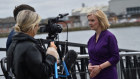 Liz Truss on the hustings this week. 