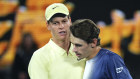 Jannik Sinner and Alex de Minaur after the Italian’s quarter-final victory.