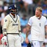 Ben Stokes offers Washington Sundar an early finish to the Test.