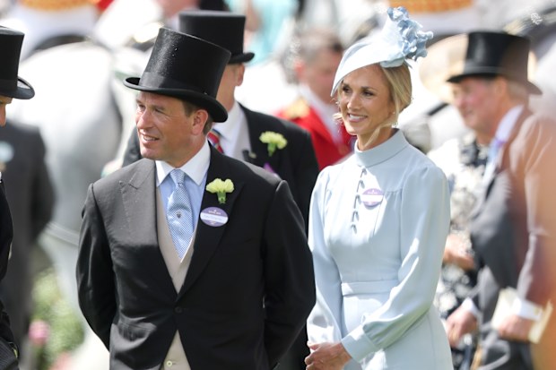 Peter and Harriet Phillips were among the royal guests at the races, just two weeks after their private wedding ceremony.