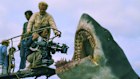 Cinematographer Bill Butler (standing) and director Steven Spielberg during the filming of “Jaws.”