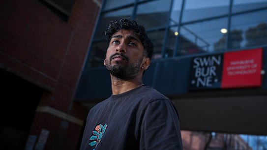 Swinburne student union president Kishaun Aloysius has been inundated by requests for help from his fellow students.