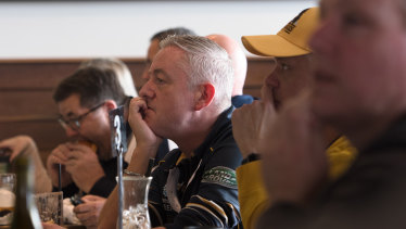 Tough to watch: Fans take in the Brumbies-Jaguares match in Canberra.